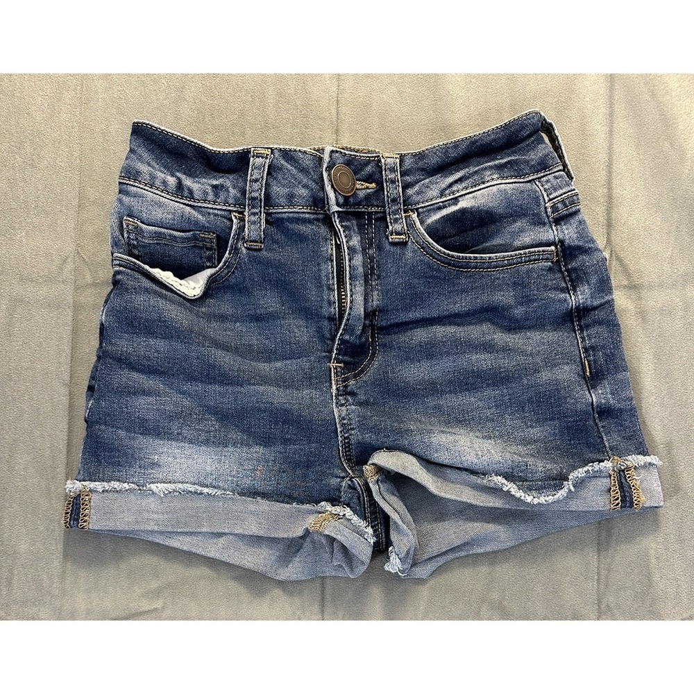 So Brand Jean Shorts Hi Rise Shorties 25 W Size 1 Cuffed Denim Juniors Cut Off‎